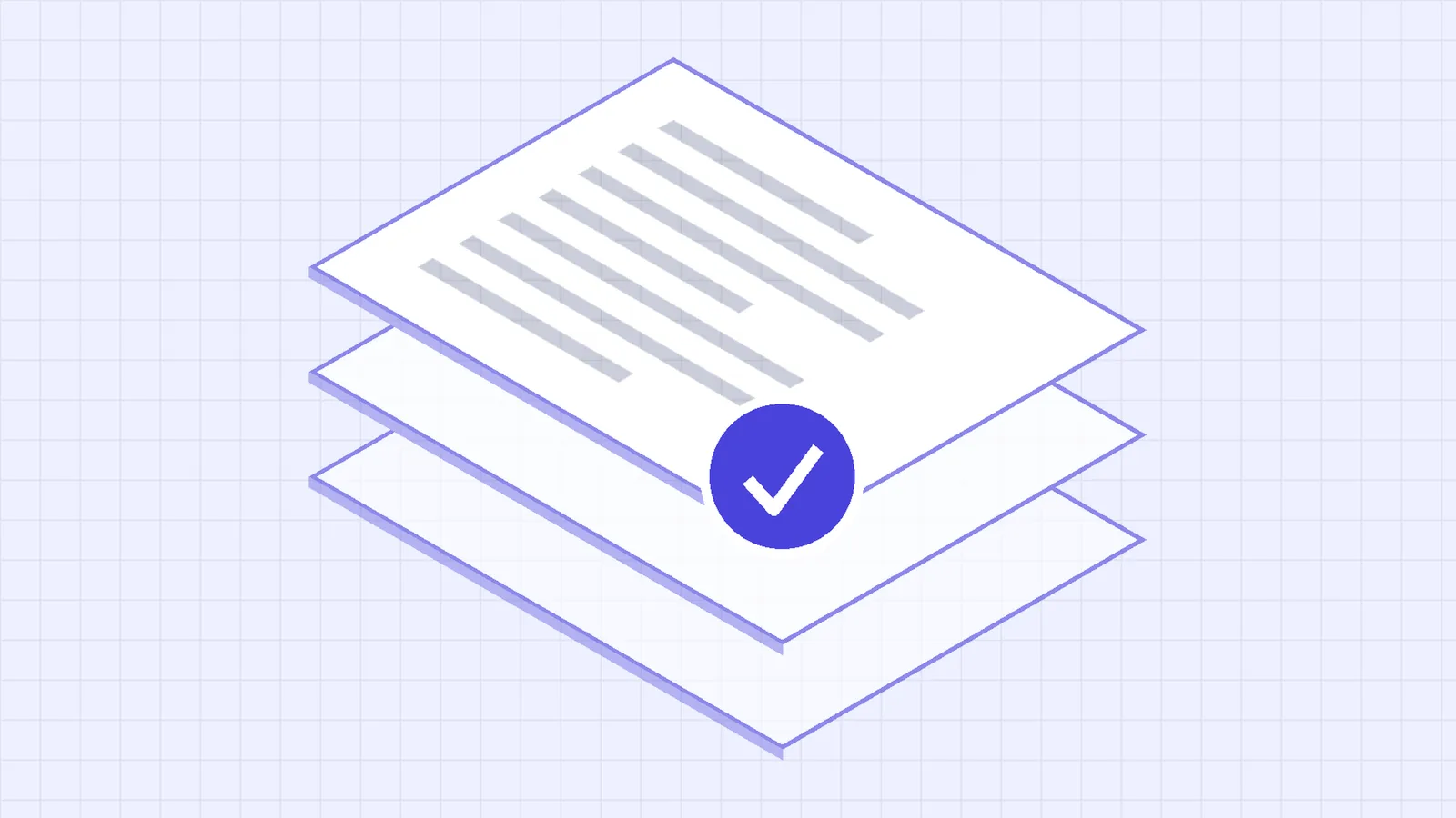 A stack of ruled sheets with an approval seal stamped over the top one.
